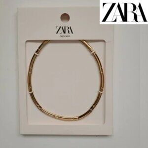 ZARA Gold Tone Tubular Chocker - NEW